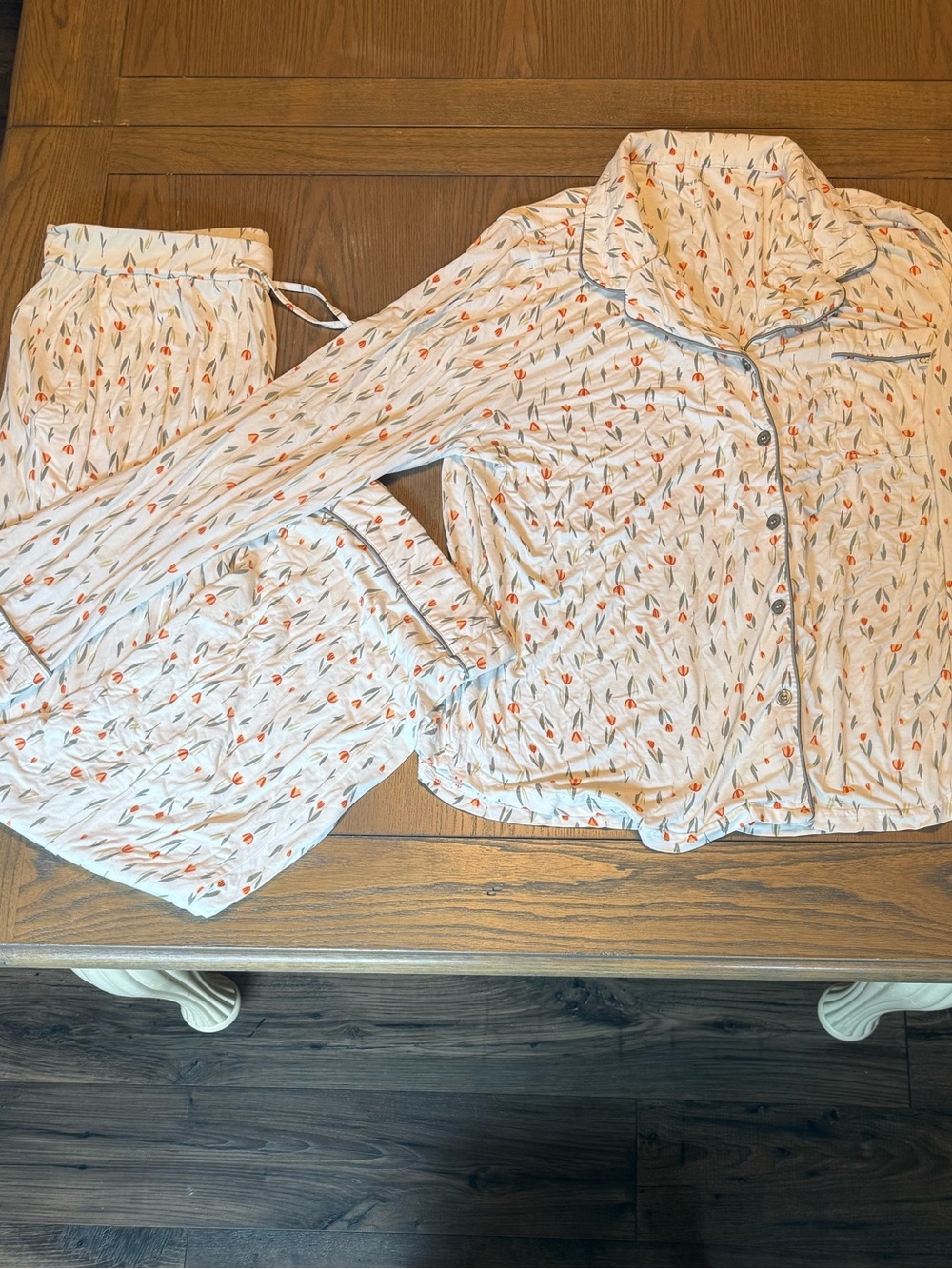 Cozy Earth Bamboo Pajamas LARGE Limited Edition Sienna Tulip Ophra’s Fav Corded - Picture 2 of 16